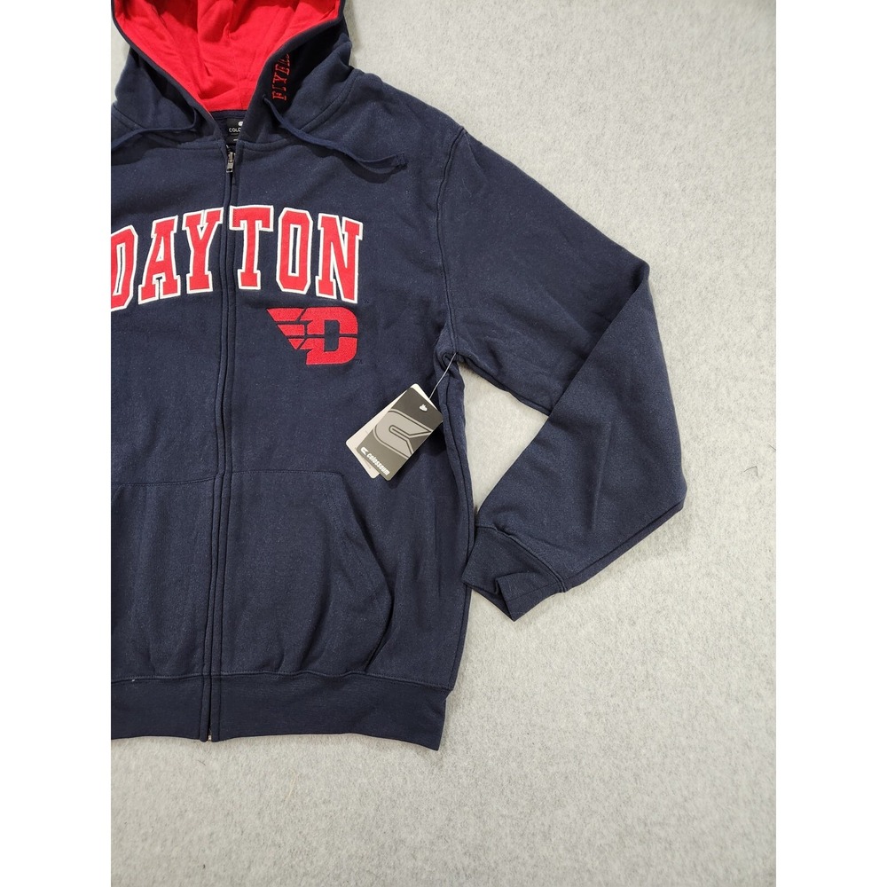 Colosseum Dayton Navy Hoodie with Red Lining - Picture 4 of 16